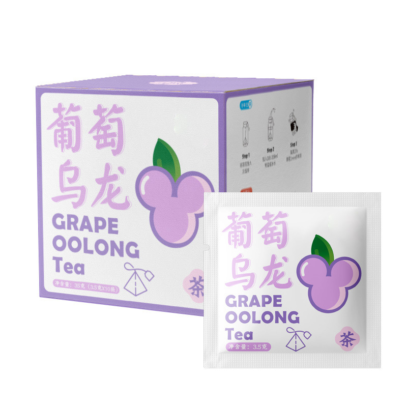 Grape Oolong Fruit Tea Blend | Pyramid Tea Bags Herbal Wellness Tea Custom OEM
