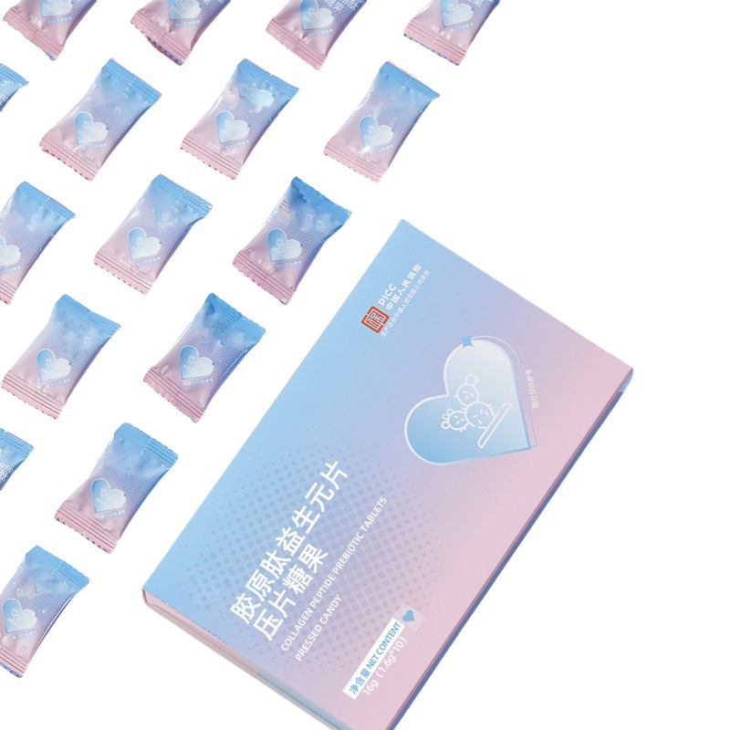 Custom Prebiotic & Probiotic Pressed Candy Tablets for Appetite Control, Weight Management & Collagen Peptide OEM