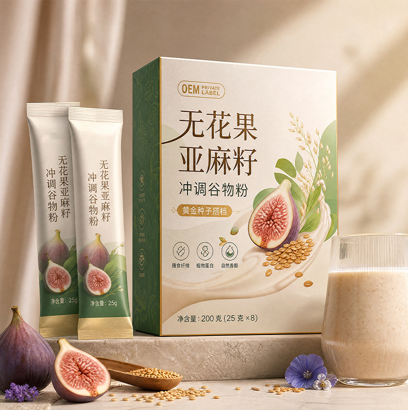 Fig & Flaxseed Cereal Powder with Soy | Seed Cycle High-Protein Breakfast Meal Replacement OEM
