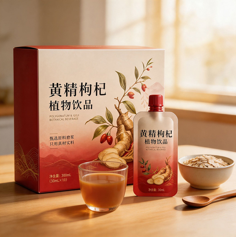 Solomonseal, Ginseng & Wolfberry Puree | Ningxia Plant-Based Tonic Oral Liquid for Men OEM