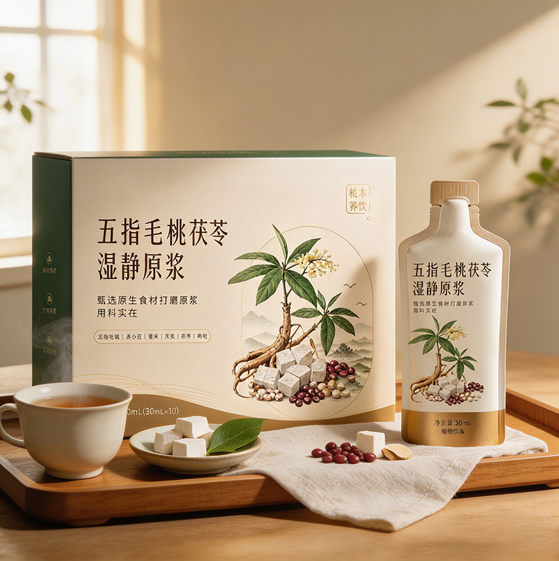 Ficus Hirta & Poria Puree with Adzuki Bean, Coix Seed, Euryale, Dendrobium, Ginseng & Goji | Herbal Puree OEM