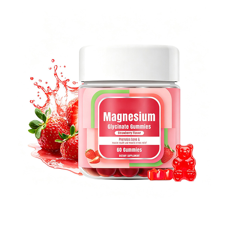 Magnesium Glycinate Gummies Strawberry Flavor | Magnesium Glycinate Gummies OEM