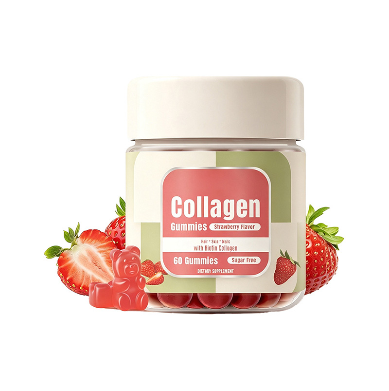 Collagen Gummies Strawberry Flavor | Collagen Gummies OEM Private Label