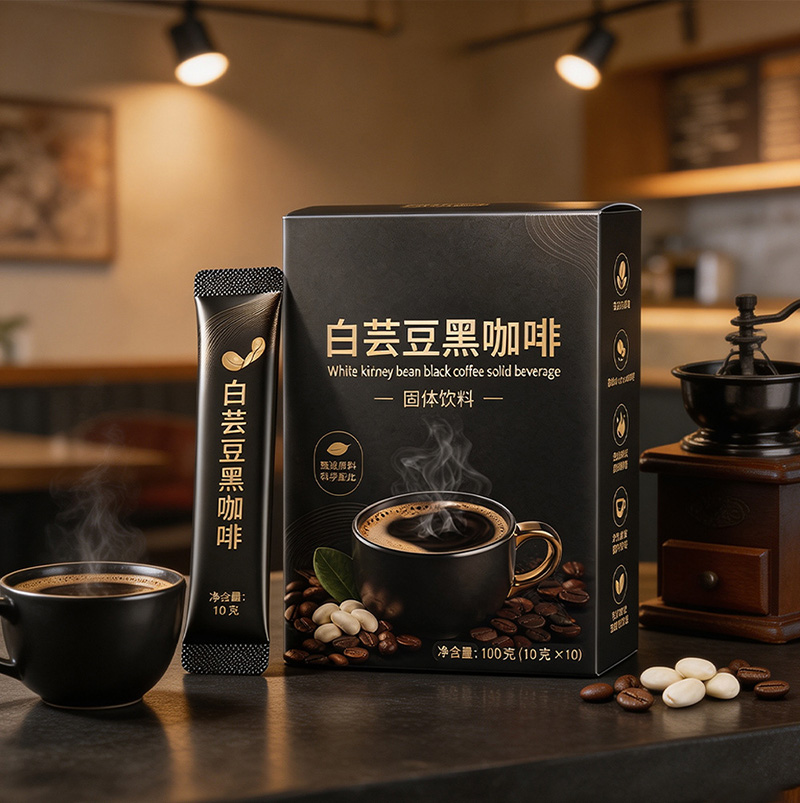 White Kidney Bean Americano with Yunnan Arabica | Instant Breakfast Meal Replacement Coffee Powder OEM