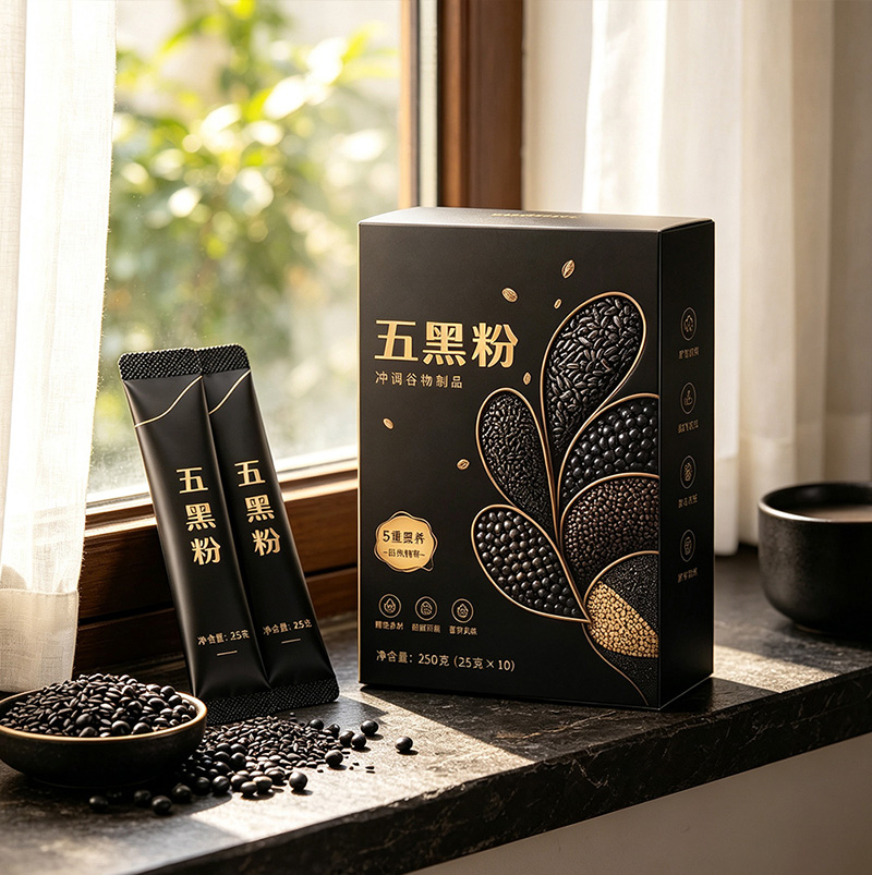Five-Black & Nine-Black Grain Powder | Sugar-Free Solomonseal Black Sesame Breakfast Meal Replacement OEM