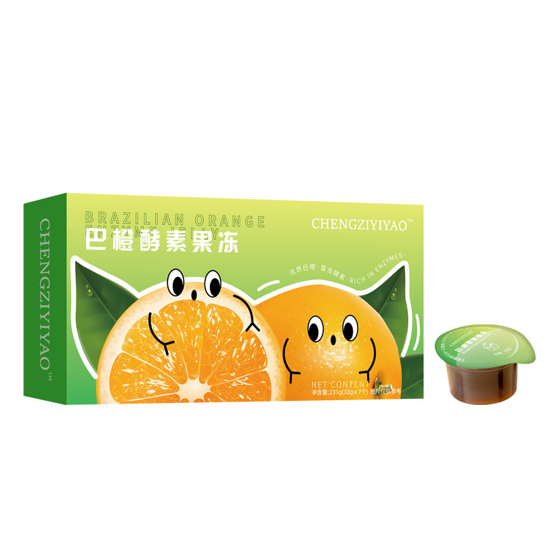 Extra Strength Orange Enzyme Jelly with Prebiotics | Fruit-Flavored Cup Jelly Private Label OEM Manufacturer