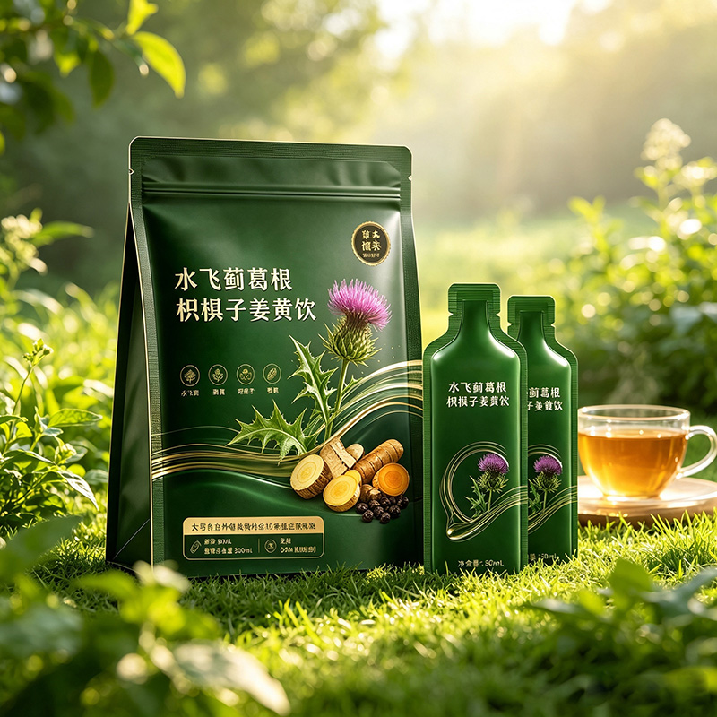 Milk Thistle, Kudzu & Turmeric Beverage with Sea Buckthorn Puree & Honey | Herbal Oral Liquid OEM